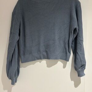 Lululemon Blue Ribbed Knit Sweater